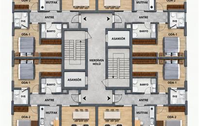 C21 Cius; Demirtaş Sakarya'da Geniş 2+1 110 M2 Net Satılık Daire