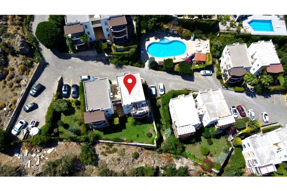BODRUM GÜNDOĞAN BLUE BAY'DE KESİNTİSİZ DENİZ MANZARALI 2+1