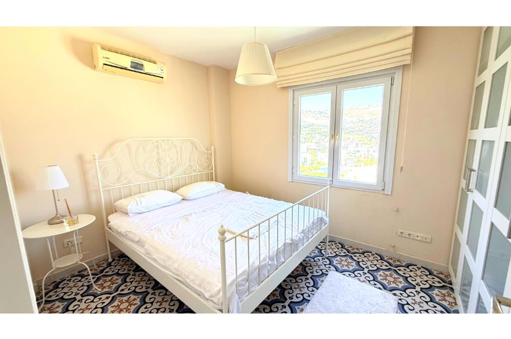 BODRUM GÜNDOĞAN BLUE BAY'DE KESİNTİSİZ DENİZ MANZARALI 2+1