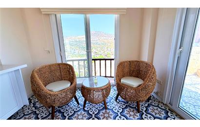BODRUM GÜNDOĞAN BLUE BAY'DE KESİNTİSİZ DENİZ MANZARALI 2+1