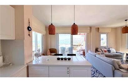 BODRUM GÜNDOĞAN BLUE BAY'DE KESİNTİSİZ DENİZ MANZARALI 2+1