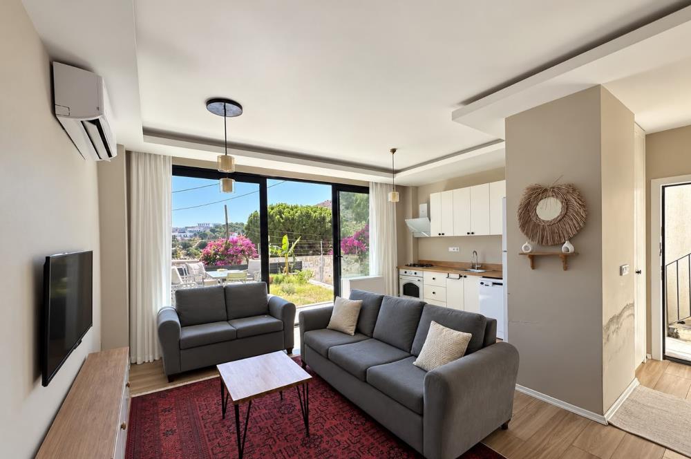 Bodrum Dereköy Bahçeli Yeni Kiralık 3+1 Eşyalı Dubleks