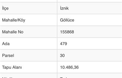 KONUT İMARLI MUHTEŞEM GÖL MANZARALI SATILIK ARSA İZNİK GÖLLÜCE
