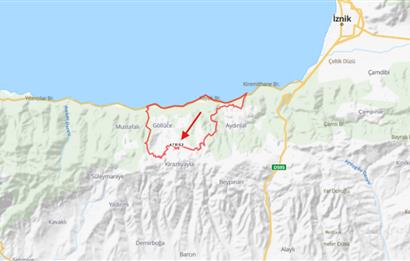 İZNİK'TE GÖL MANZARALI FIRSAT ARAZİ