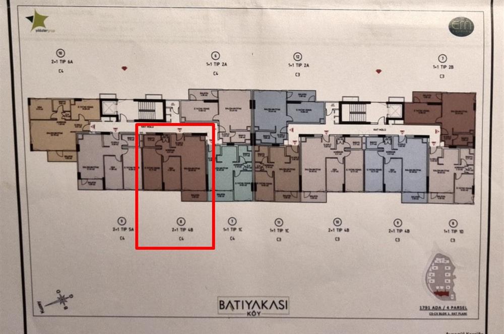 BATI YAKASI KÖY'DE YENİ TESLİM 2+1 ARA KAT BALKONLU DAİRE 