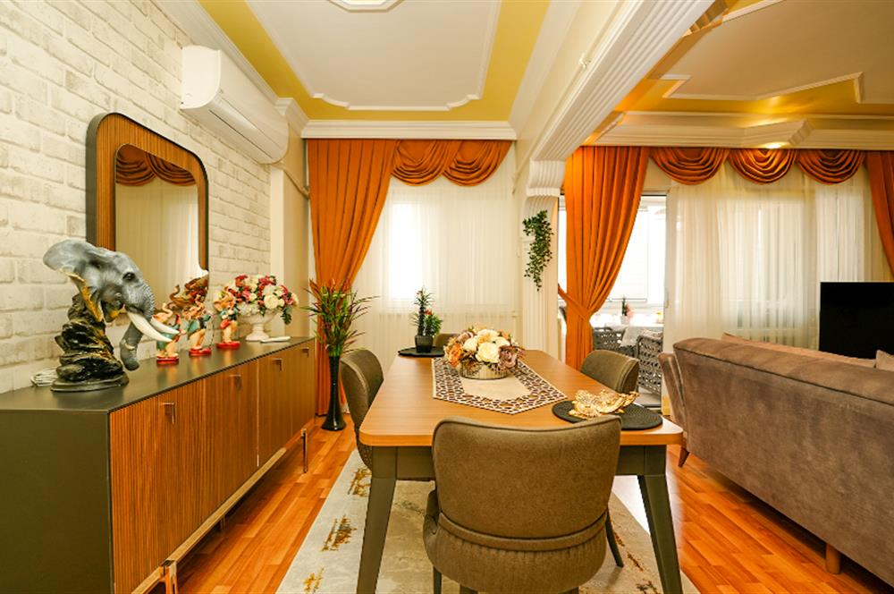 C21 Cius; Güraş 2 Sitesi'nde Deniz Manzaralı Eşyalı 3+1 Ara Kat