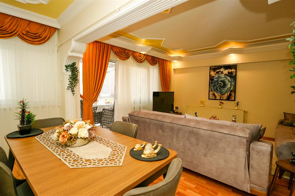 C21 Cius; Güraş 2 Sitesi'nde Deniz Manzaralı Eşyalı 3+1 Ara Kat