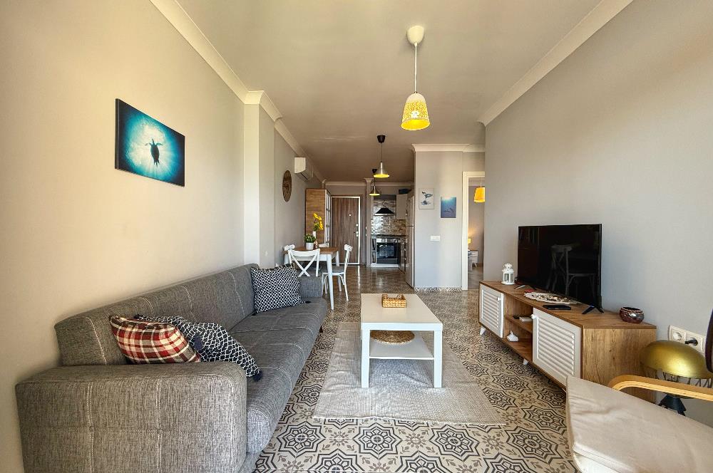 Datça Site İçerisinde Deniz Manzaralı Kiralık Eşyalı 2+1 Daire