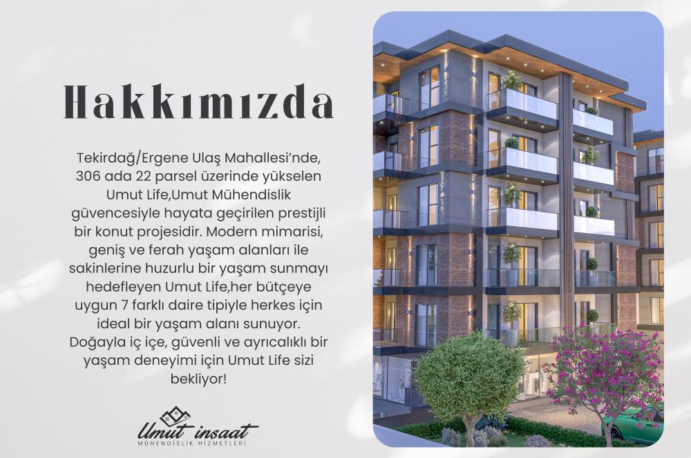 Tekirdağ Ergene'de Lüks 2+1 Satılık Daire