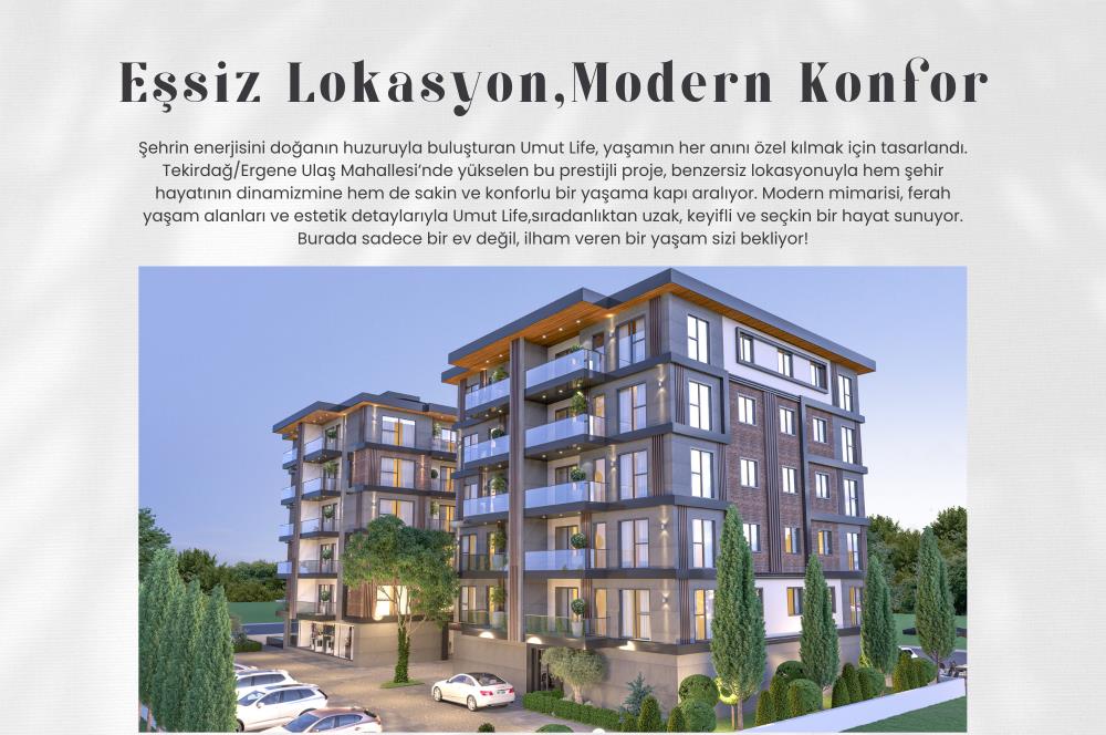 Tekirdağ Ergene'de Lüks 2+1 Satılık Daire