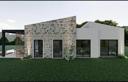 900 M2 Arsa Üzerinde Tek Katlı Taş Villa