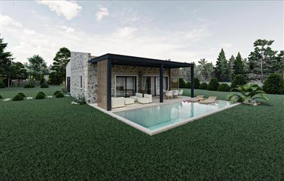 900 M2 Arsa Üzerinde Tek Katlı Taş Villa