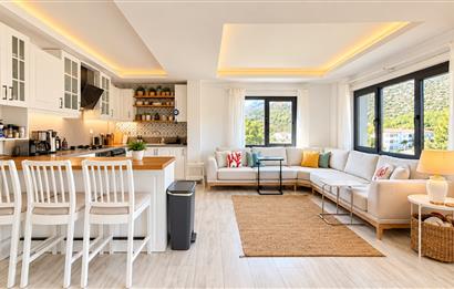 TAŞLIK PLAJI 450M SATILIK 4+1 EŞYALI DOĞA MANZARALI DUBLEX DAİRE