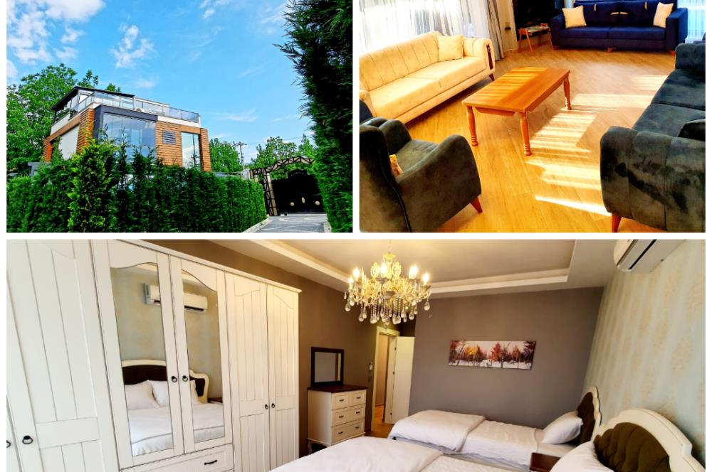 eşyalı lüks villa 5+1 müstakil havuzlu