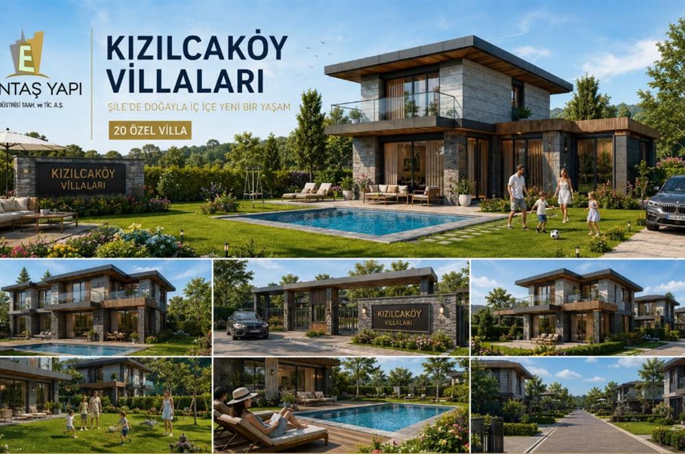 Şile Kızılcaköy'de Müstakil Havuzlu, 5+1 Lüks Villa