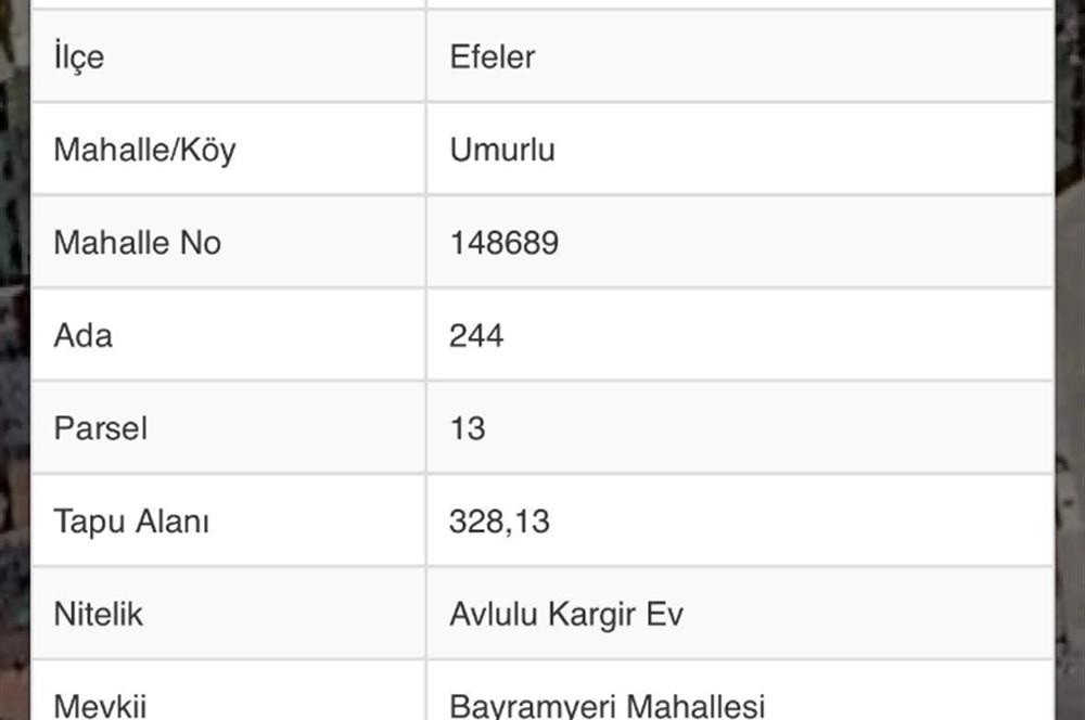 AYDIN EFELER UMURLU’DA 9 KAT İMARLI, TİCARİ + KONUT 328 M² KÖŞE PARSEL