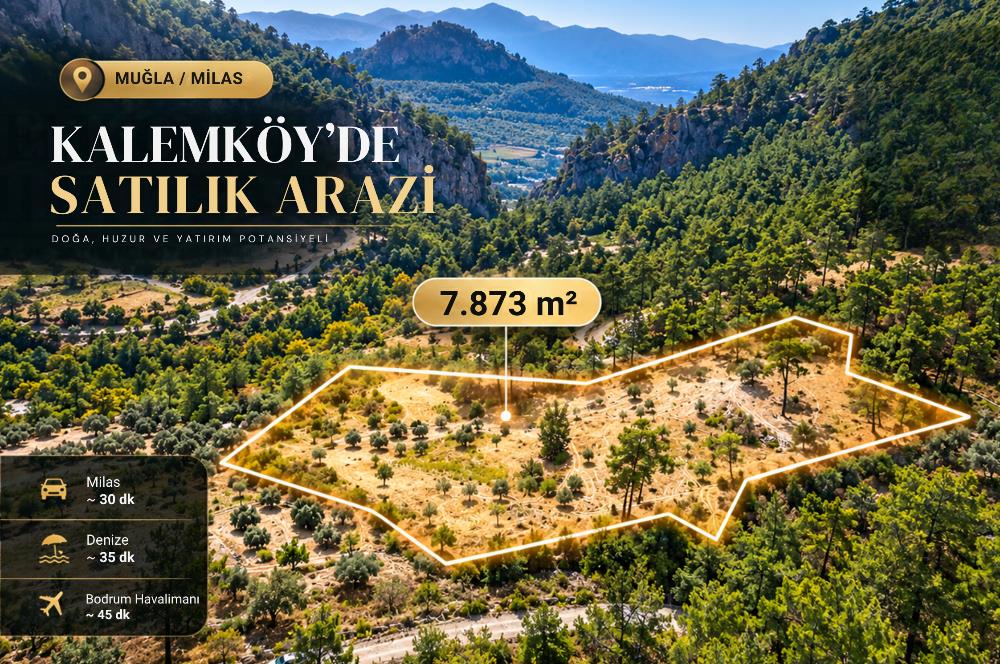 Muğla Milas Kalemköy’de 7.873 m² Satılık Arazi