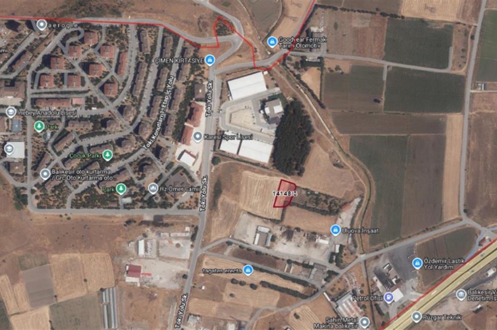 YENİMAHALLE'DE KÖŞE 1763 m2 TİCARET+KONUT E:1.60 SATILIK ARSA