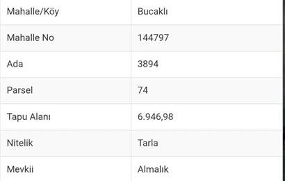 Şile Bucaklı'da 6.946 m² Satılık Tarla - Yatırım Fırsat