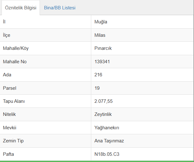 MUĞLA, MİLAS, PINARCIKTA 2.077 M2 SATILIK ZEYTİNLİK