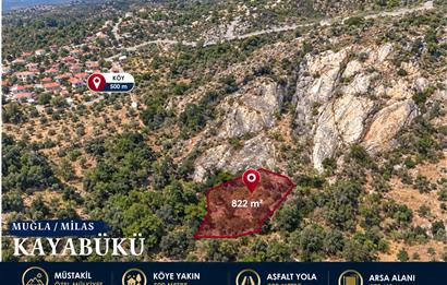 Muğla Milas Kayabükü'nde 822 m² Müstakil Satılık Arazi