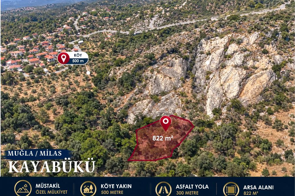Muğla Milas Kayabükü'nde 822 m² Müstakil Satılık Arazi