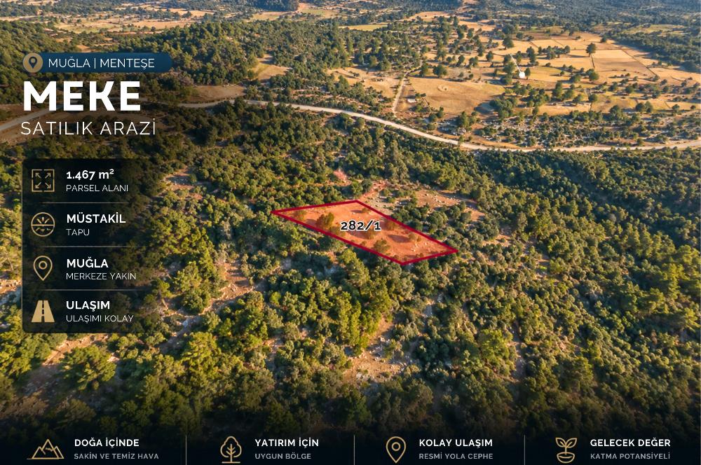 Muğla Menteşe Meke'de 1.467m² Satılık Arazi