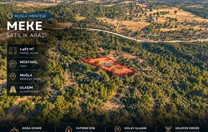 Muğla Menteşe Meke'de 1.467m² Satılık Arazi
