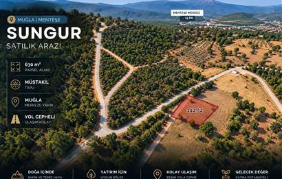 Muğla Menteşe Sungur'da 630 m² Satılık Arazi