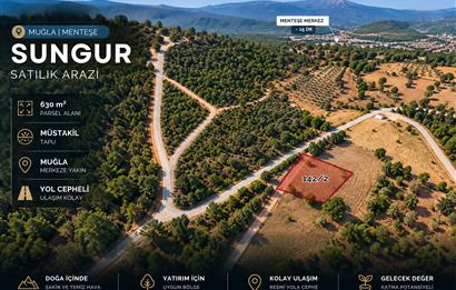 Muğla Menteşe Sungur'da 630 m² Satılık Arazi