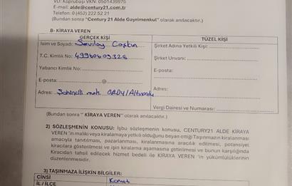 CENTURY 21’DEN ORDU ALTINORDU ŞAHİNCİLİ’DE PRESTİJLİ KONUMDA GENİŞ 2+1 KAPALI MUTFAKLI KİRALIK DAİRE!