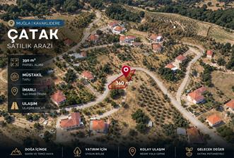 Muğla Kavaklıdere Çatak'da İmarlı 390 m² Satılık Arsa - 6 - 37828