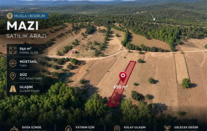 Bodrum Mazı'da 650 m² Satılık Arazi