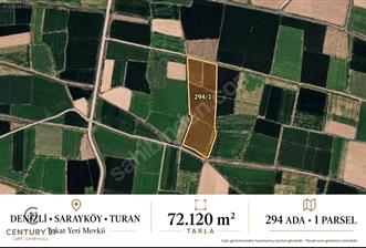 Sarayköy Turan Mah Satılık Suyun Dibinde Verimli Toprak 72 Dönüm - 1 - 37858