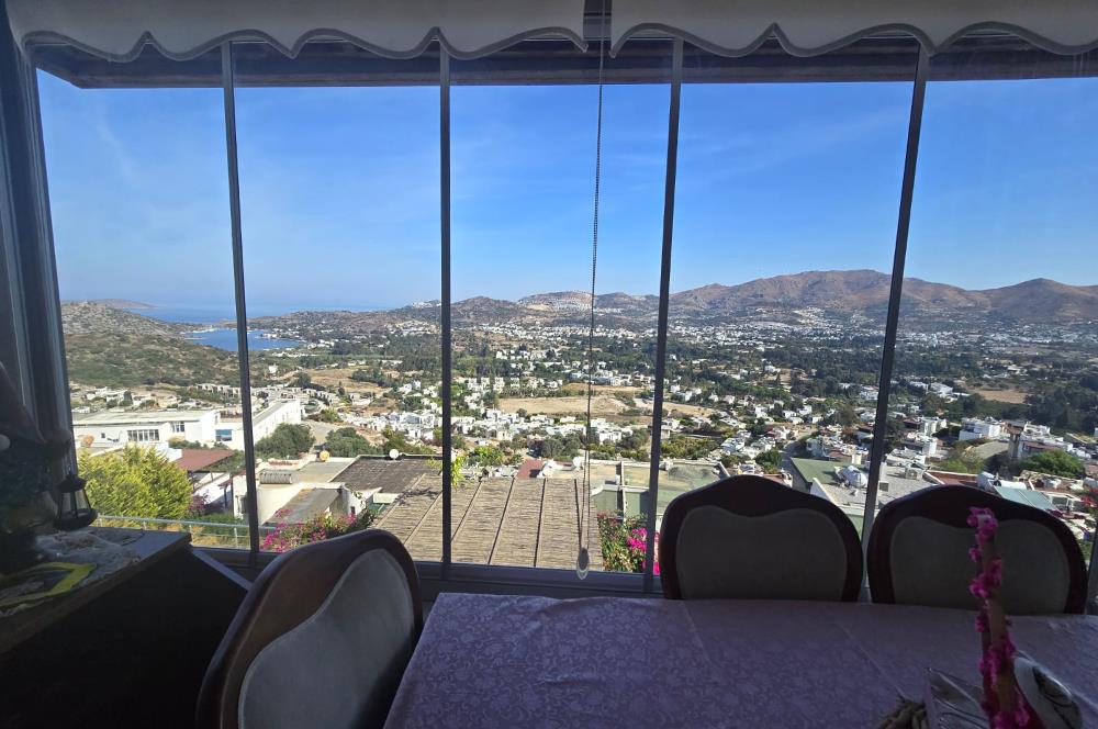 Bodrum Gümüşlük Full ve Kapanmaz Deniz Manzaralı Satılık Villa