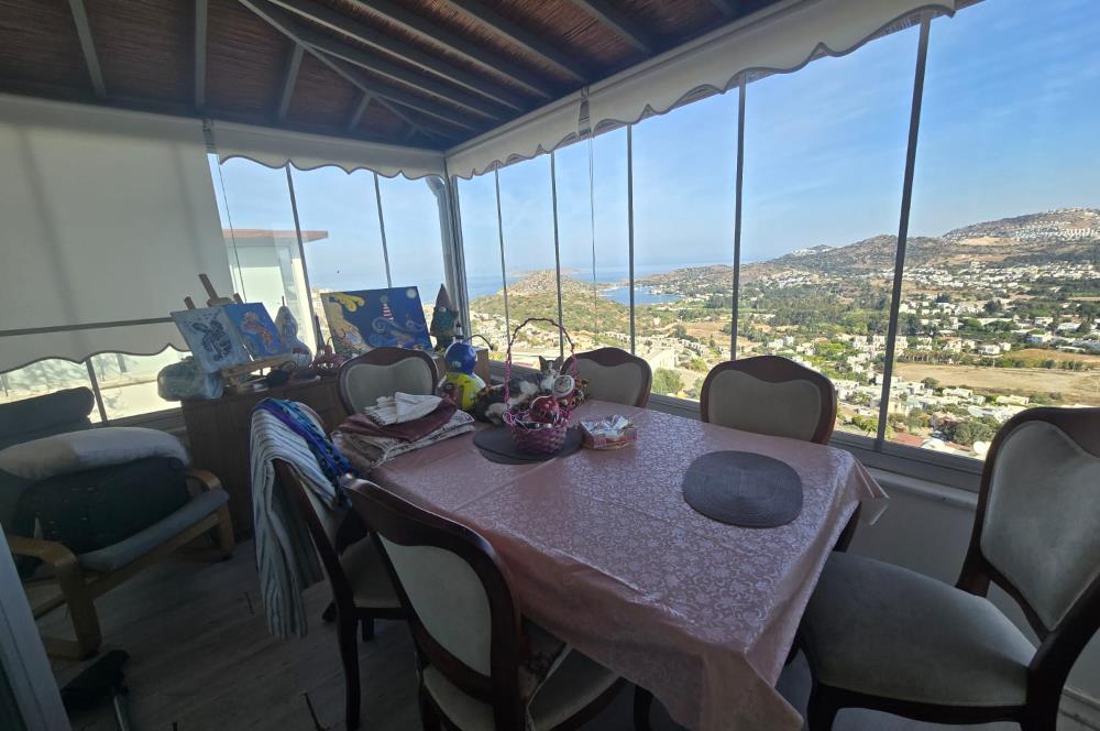 Bodrum Gümüşlük Full ve Kapanmaz Deniz Manzaralı Satılık Villa