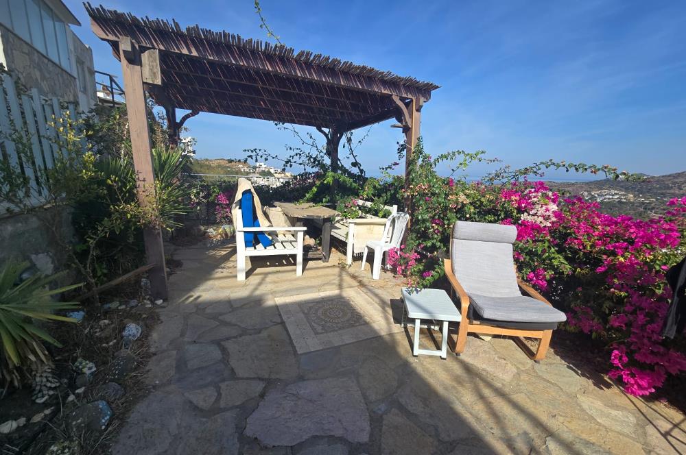 Bodrum Gümüşlük Full ve Kapanmaz Deniz Manzaralı Satılık Villa