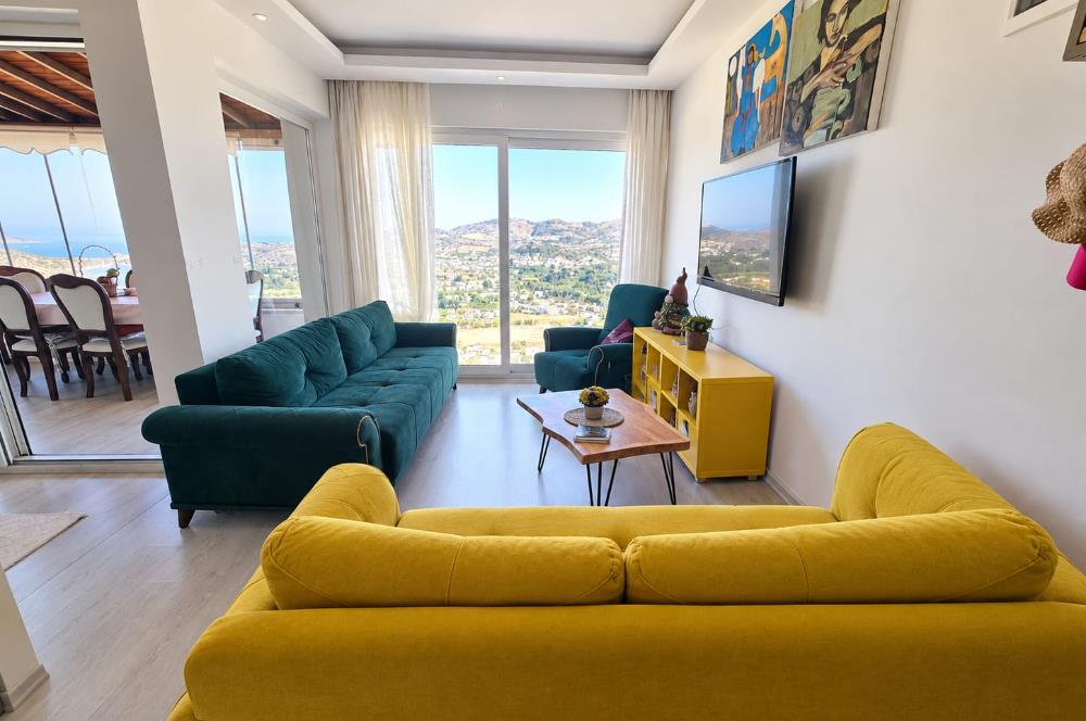 Bodrum Gümüşlük Full ve Kapanmaz Deniz Manzaralı Satılık Villa