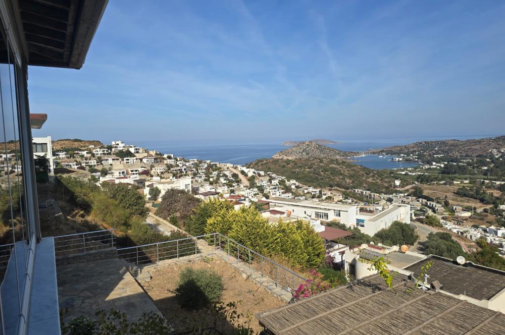 Bodrum Gümüşlük Full ve Kapanmaz Deniz Manzaralı Satılık Villa