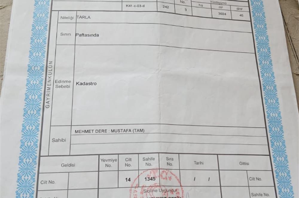 keban da satılık tarla