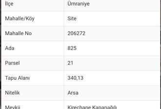 ümraniye Site mah Kayacan sok ta Mah 340,13m Satılık Arsa - 10 - 37995