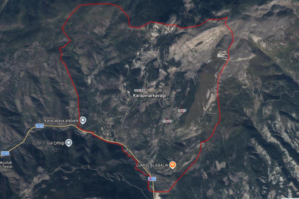 BOLU MUDURNU KARAPINARKAVAĞINDA KÖYE YAKIN SATILIK TARLA