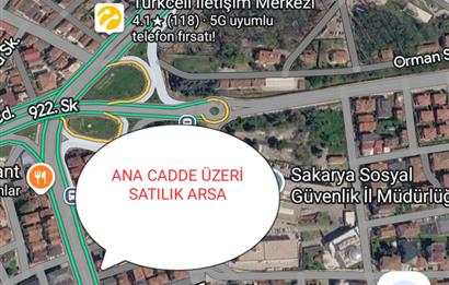 cadde üzeri Satılık Arsa