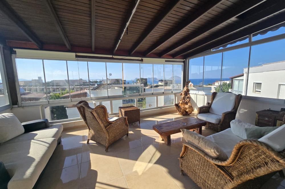 Bodrum Turgutreis Swiss Otel Karşısı  Deniz Manzaralı Tribleks Müstakil Ev