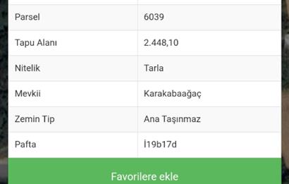 C21 LOCA'DAN KARESİ ŞAMLI'DA ANAYOLA CEPHE 2448 M2 SATILIK TARLA