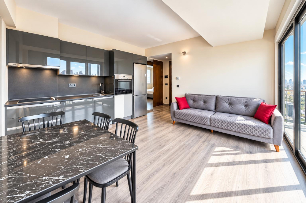 KAĞITHANE MİNT SATILIK DAİRE , ÖN CEPHE VE ŞEHİR MANZARALI